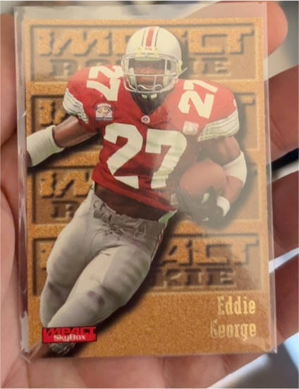 1996 SkyBox Impact #162 Eddie George Rookie RC — front