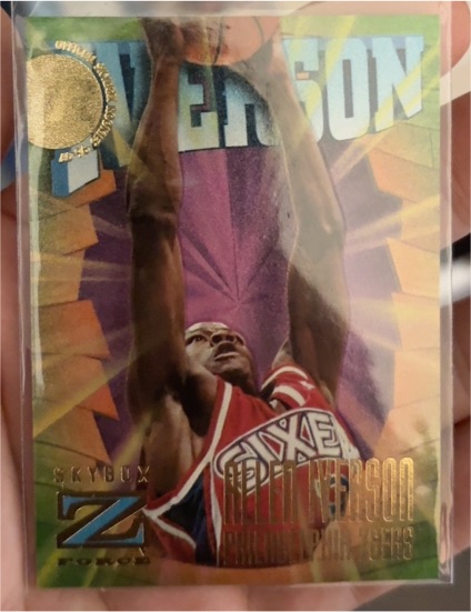 1996-97 Skybox Z-Force #151 Allen Iverson Rookie Card — front