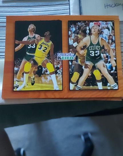 1994 Skybox NBA Hoops #MB1 Magic Johnson & Larry Bird — front