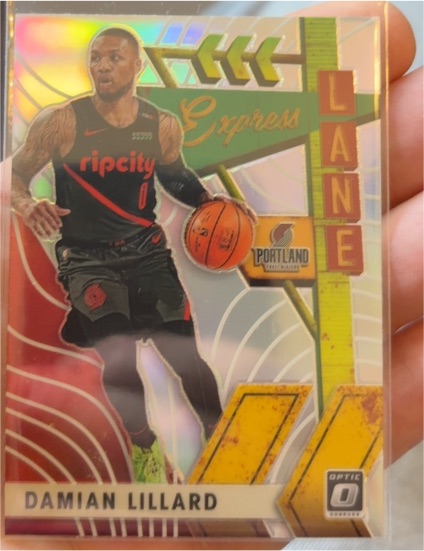 2019-20 Donruss Optic #3 Damian Lillard Express Lane — front