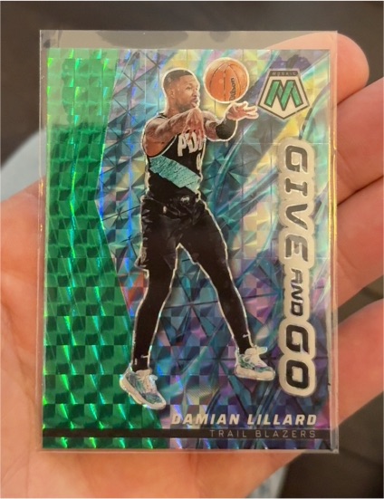 2022-23 Panini Mosaic #6 Damian Lillard Give and Go — front