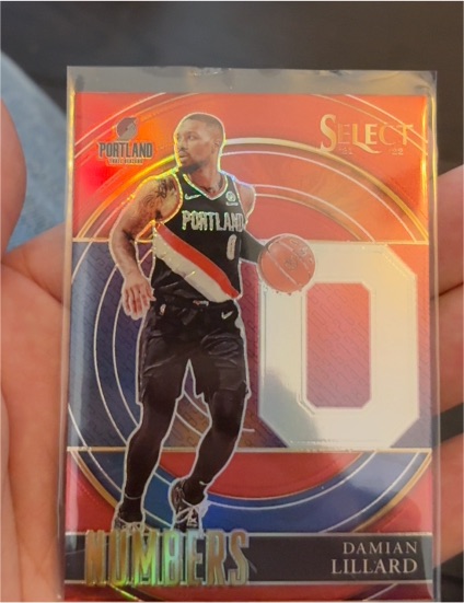 2021-22 Panini Select #15 Damian Lillard Numbers — front