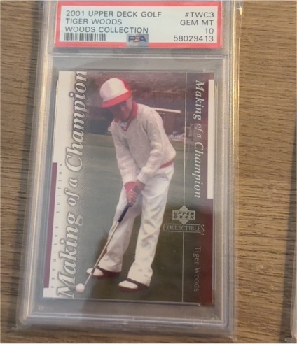 2001 Upper Deck Golf #TWC3 Tiger Woods Making of a Champion — front