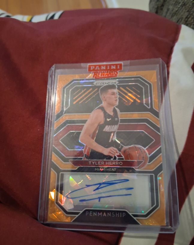 2021-22 Panini Prizm Penmanship #PM-TH Auto Tyler Herro — front