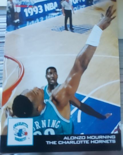 1993-94 Hoops Scoops #HS3 Alonzo Mourning — front