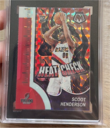 2023-24 Panini Mosaic Heat Check #4 Scoot Henderson Rookie — front