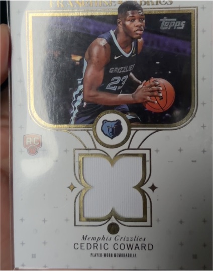 2025-26 Topps Basketball Franchise Fabrics #FF-CC Cedric Coward — front