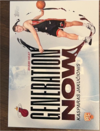 2025-26 Topps #GN-20 Kasparas Jakučionis Generation Now — front
