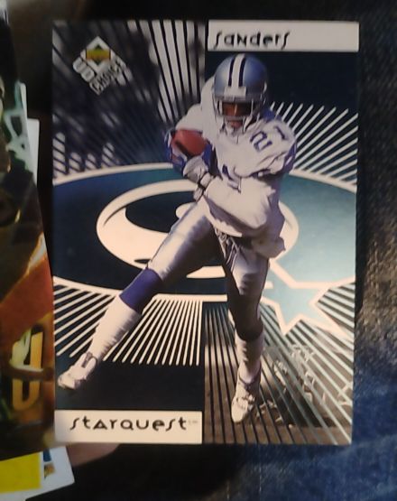 1998 Upper Deck UD Choice #21 Deion Sanders StarQuest Blue — front