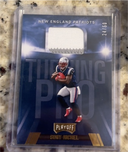 2018 Panini Playoff Turning Pro Memorabilia #14 Sony Michel — front