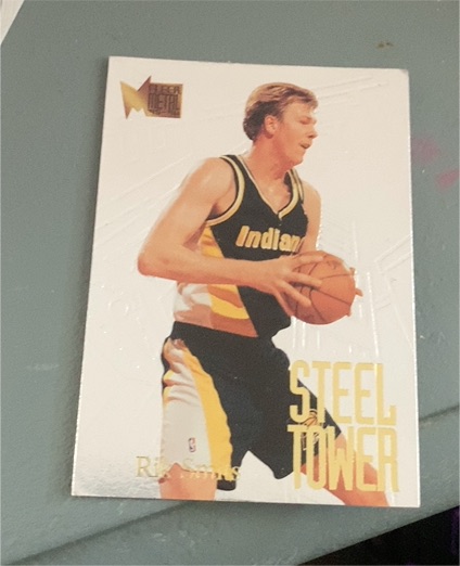 1995-96 Fleer Metal #9 Rik Smits Steel Tower Indiana Pacers — front