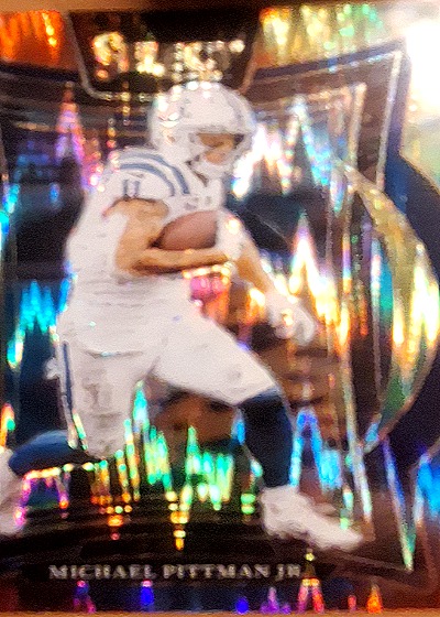 2024 Panini Select #83 Michael Pittman Jr. Concourse Black & Green Shock Prizm — front