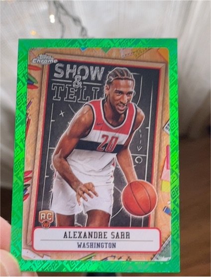 2024-25 Topps Chrome #ST-12 Alexandre Sarr Show & Tell — front