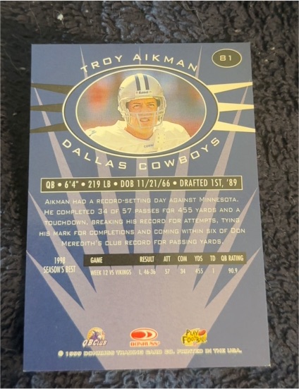1999 Donruss Preferred QBC #81 Troy Aikman — front