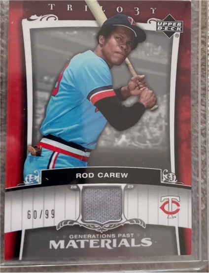 2005 Upper Deck Trilogy Generations Past Lumber #PA-CA Rod Carew — front