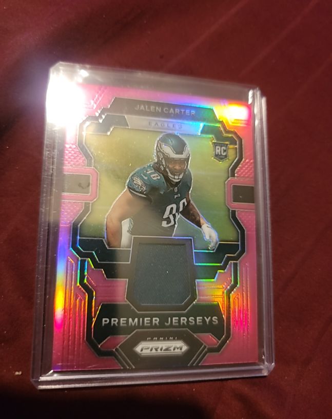 2023 Panini Prizm Premier Jerseys #PJ-JC Jalen Carter — front