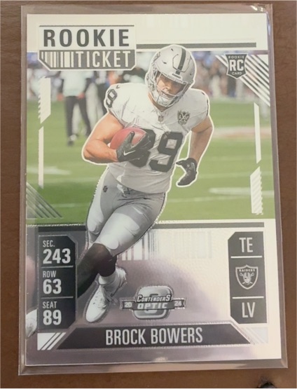 2024 Panini Contenders Optic Rookie Ticket #66 Brock Bowers — front