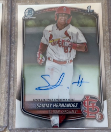 2025 Bowman Chrome #CPA-SH Sammy Hernandez — front