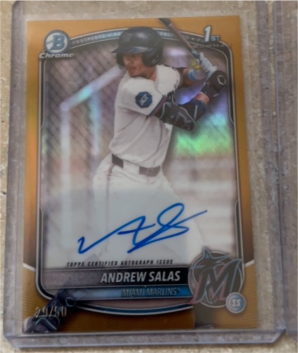 2025 Bowman Chrome #CPA-AS Andrew Salas — front