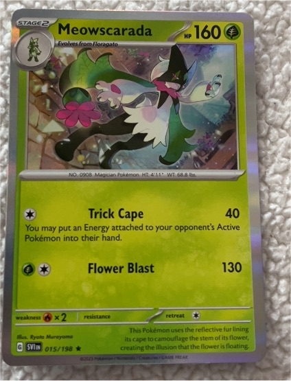 2023 Scarlet & Violet Base Set #015 Meowscarada — front