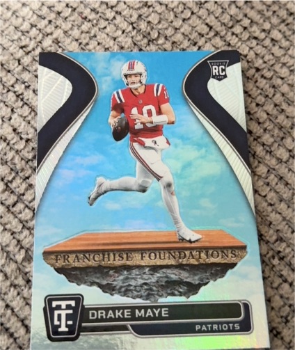 2024 Panini Totally Certified #16 Drake Maye Franchise Foundations Rookie Patriots — front