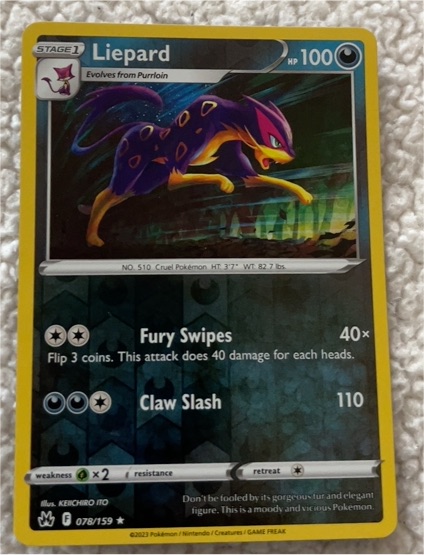 2023 Pokémon Crown Zenith #078 Liepard — front