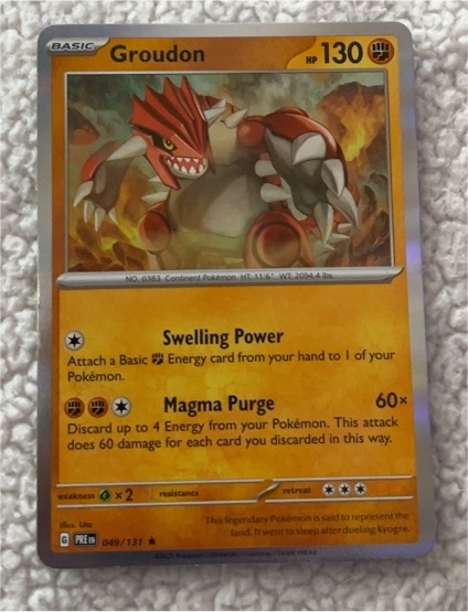 2016 Pokémon Prismatic Evolutions #049 Groudon — front