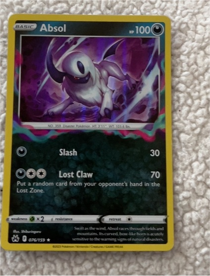 2023 Pokémon Crown Zenith #076 Absol — front