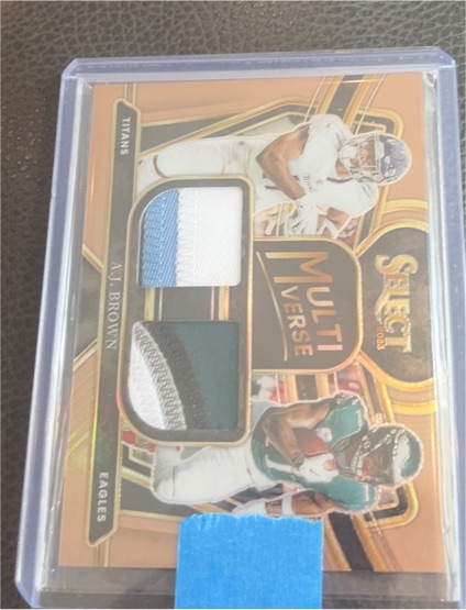2023 Panini Select Multiverse Dual Patch A.J. Brown Titans/Eagles — front