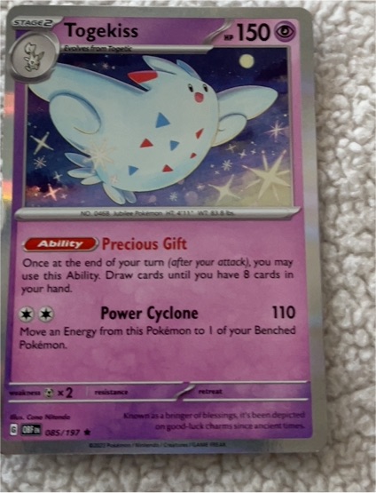 2023 Pokémon SV03: Obsidian Flames #085 Togekiss — front