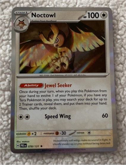 2022 Pokémon TCG Prismatic Evolutions #078 Noctowl — front