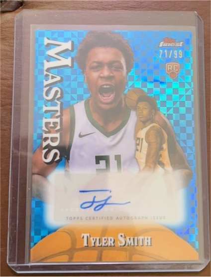 2024-25 Topps Finest #MA-TS Tyler Smith Masters Blue Geometric Auto /99 RC — front