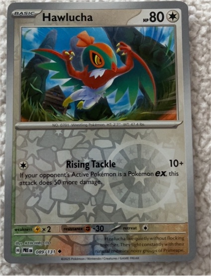 2025 Pokémon Scarlet & Violet Prismatic Evolutions #089 Hawlucha — front