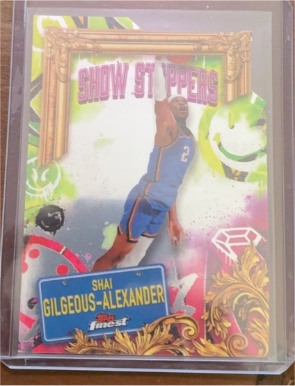 2024-25 Topps Finest #S-7 Shai Gilgeous-Alexander Show Stoppers Die-Cut — front