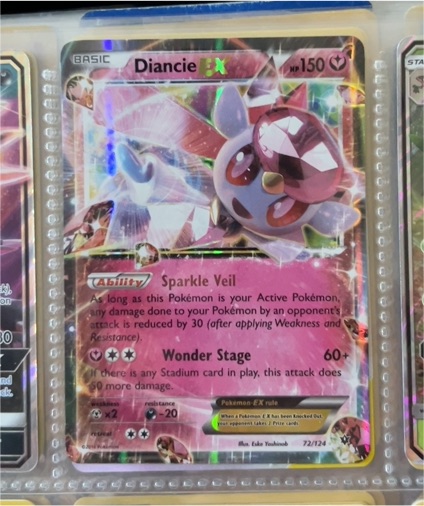 2016 Pokemon XY Fates Collide #72 Diancie EX — front
