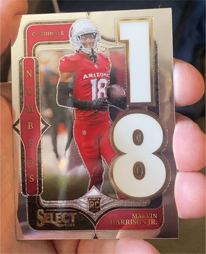 2024 Panini Select Numbers #18 Marvin Harrison Jr. — front