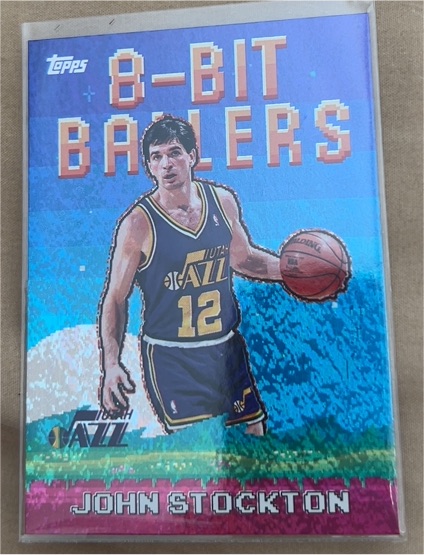 2025-26 Topps Basketball 8-Bit Ballers #8B-24 John Stockton — front