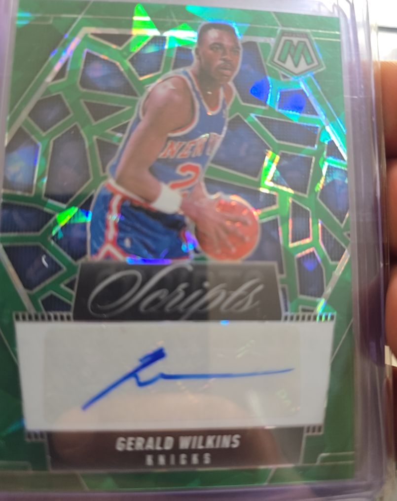 2024-25 Panini Mosaic #MS-GWN Gerald Wilkins Scripts Green Ice — front