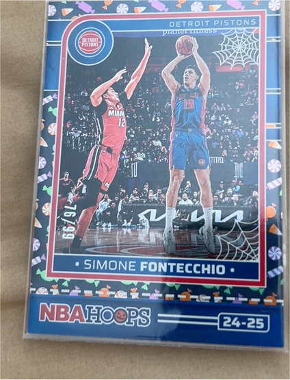 2024-25 Panini NBA Hoops Haunted Hoops #24-25 Simone Fontecchio — front