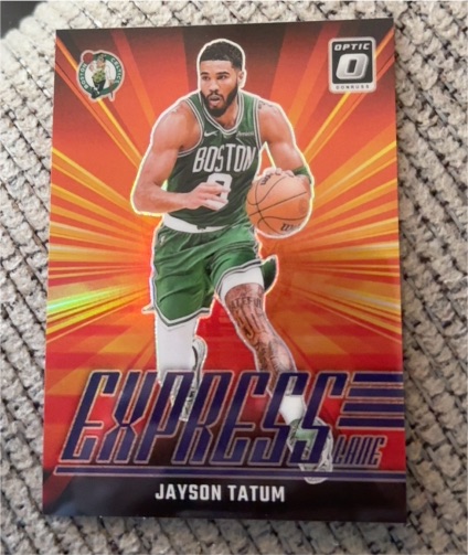 2024-25 Donruss Optic #9 Jayson Tatum Express Lane Purple — front