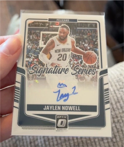 2024-25 Panini Optic #SS-NOW Jaylen Nowell Signature Series Auto — front