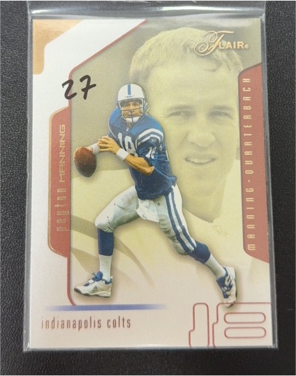 2002 Fleer Flair #28 Peyton Manning — front