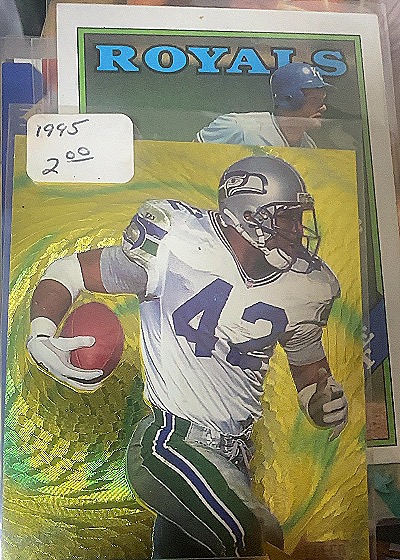 1995 Football Insert # Unknown Seattle Seahawks Player — front