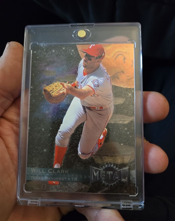 1996 Fleer Metal #1 Will Clark — front