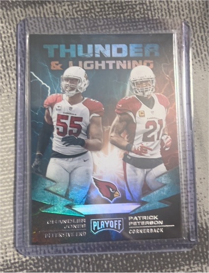 2019 Panini Playoff Thunder and Lightning #17 Chandler Jones Patrick Peterson — front