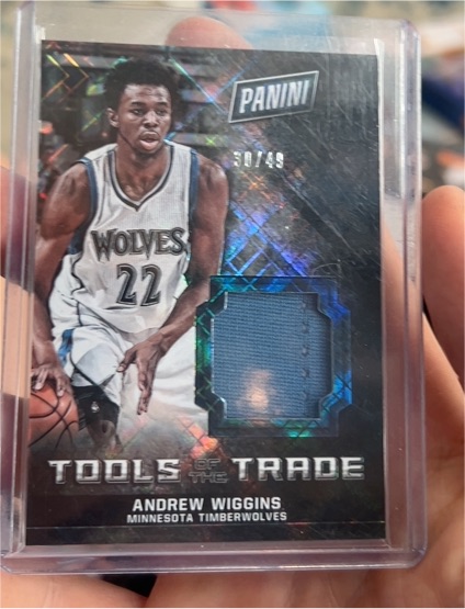 2015 Panini The National #13 Andrew Wiggins Tools of the Trade — front