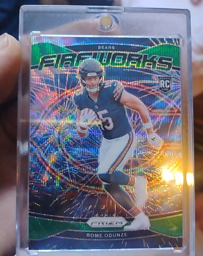 2024 Panini Prizm Fireworks #19 Rome Odunze — front