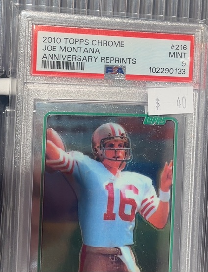 2010 Topps Chrome #216 Joe Montana Anniversary Reprints — front