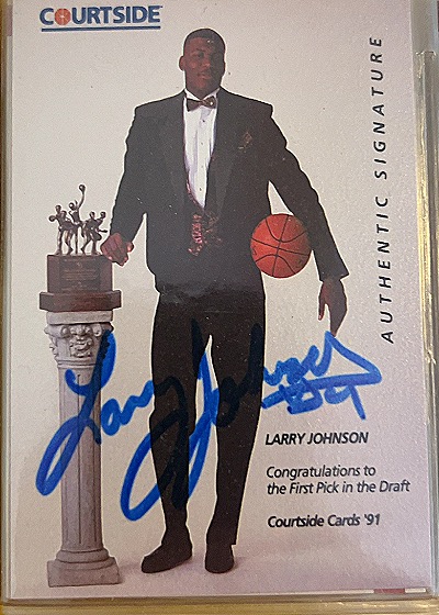 1991 Courtside #1 Larry Johnson — front