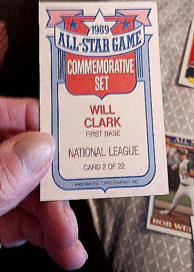 1989 Topps #13 Will Clark — back
